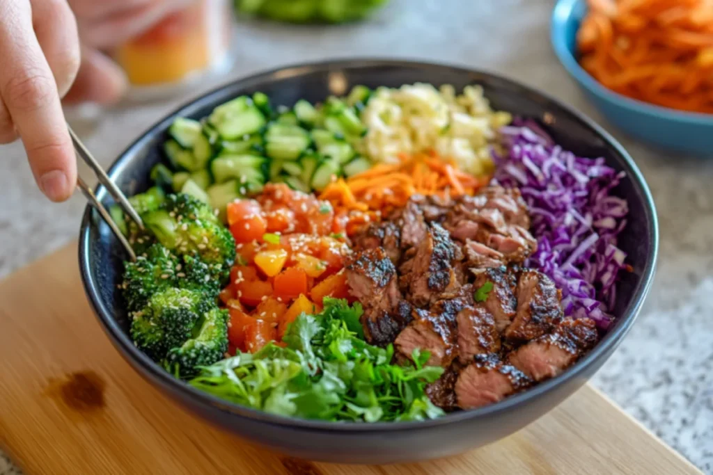 How many calories are in a burger bowl?