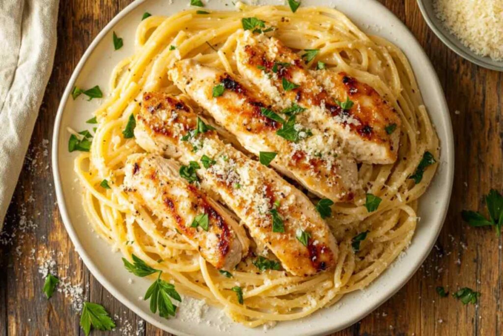 Garlic Parmesan Chicken Pasta