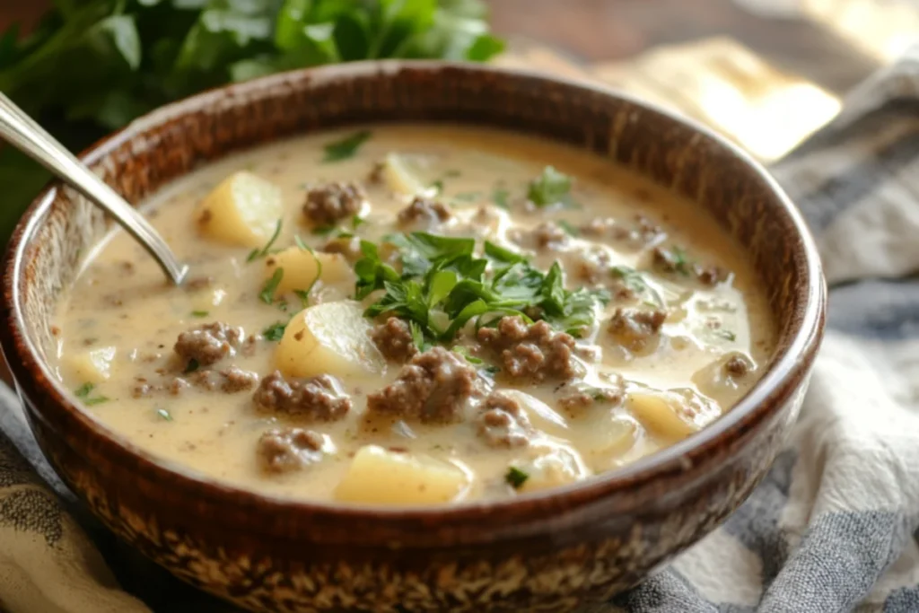 hamburger potato soup