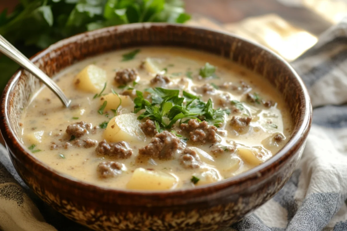 hamburger potato soup
