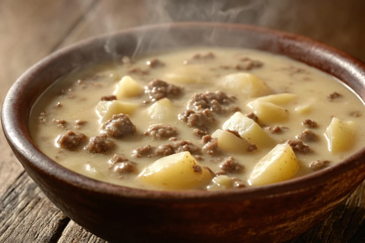 hamburger potato soup