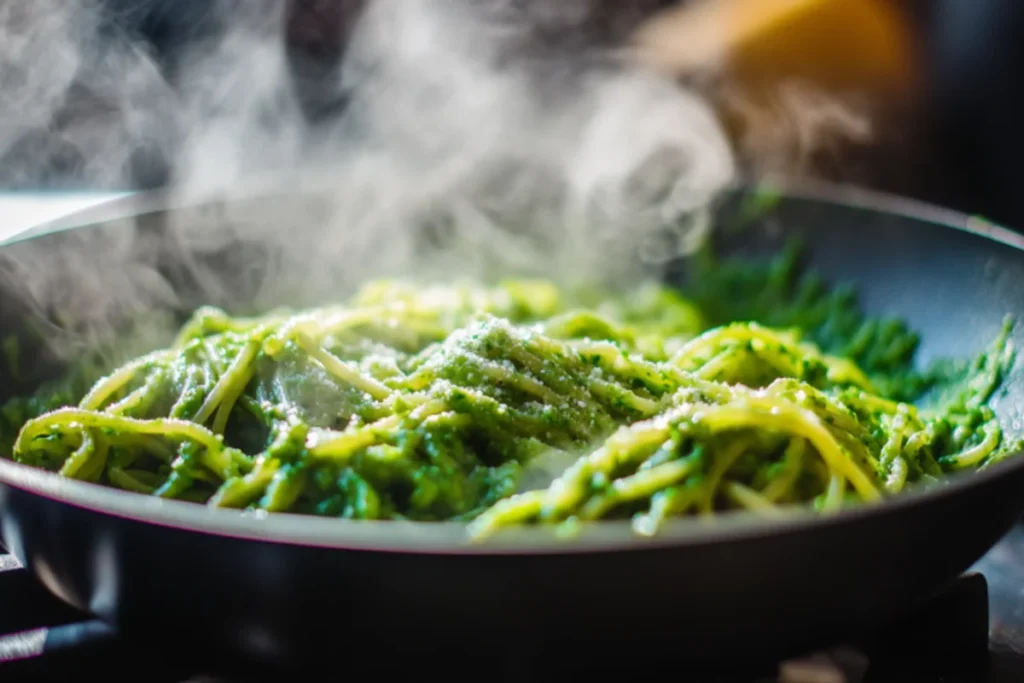 green spaghetti recipe