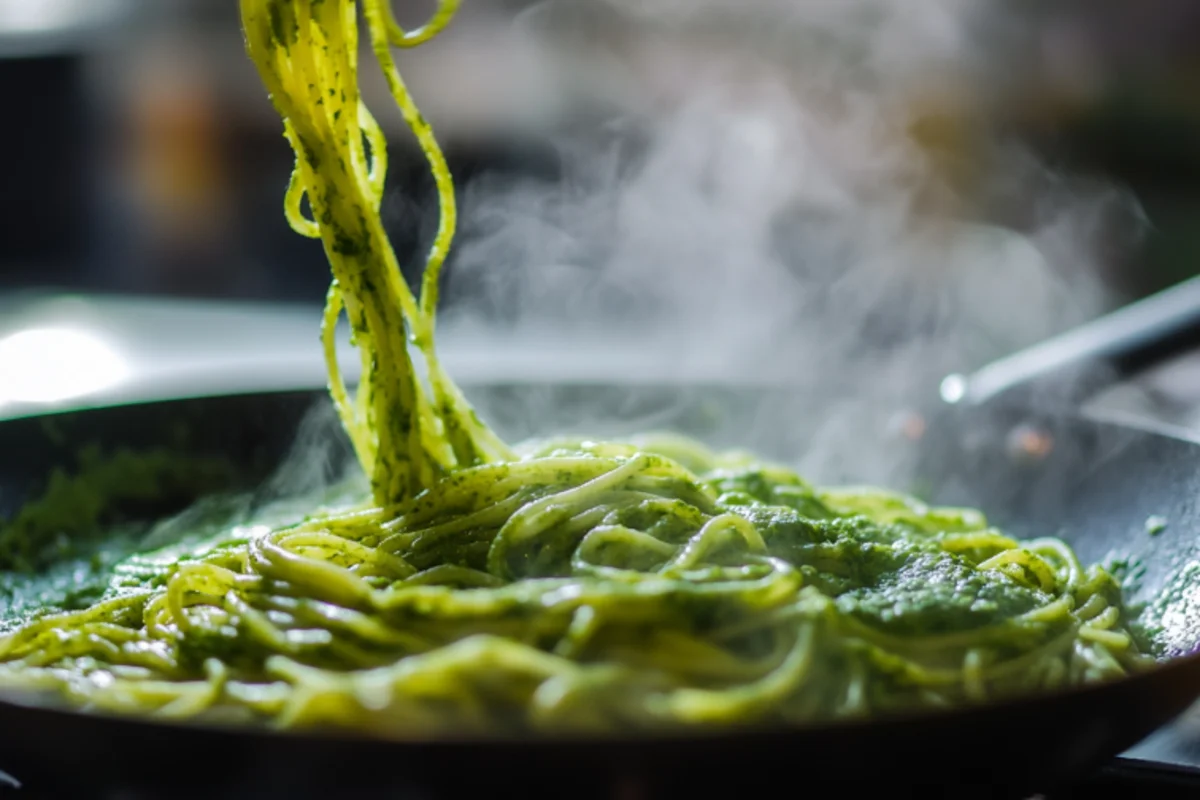 green spaghetti recipe
