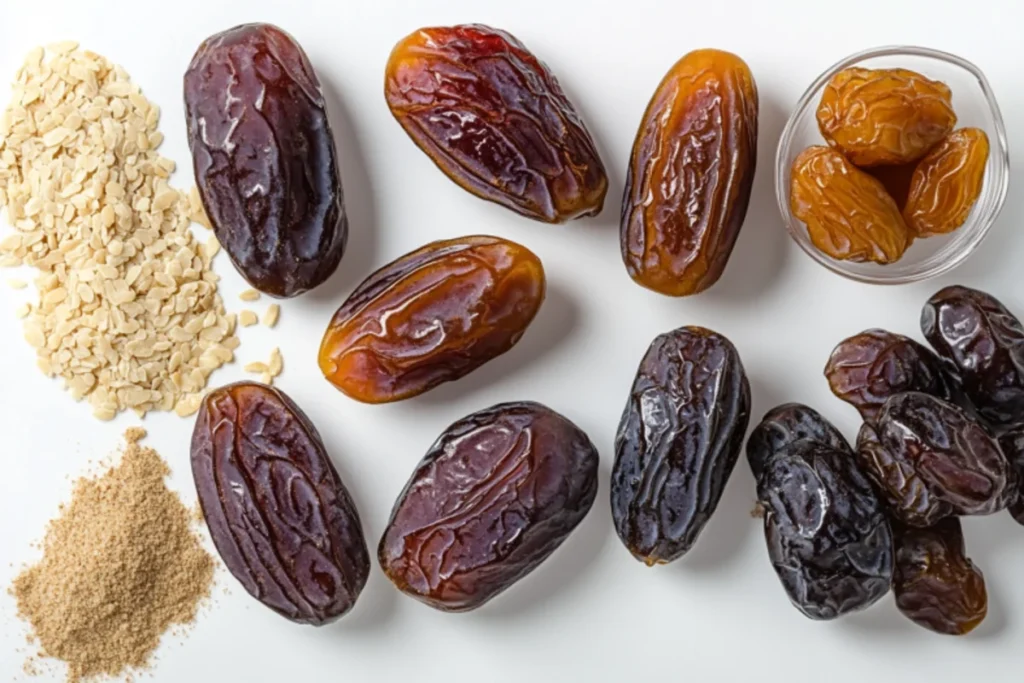 A collection of what can be made from date palm, showcasing diverse date products.