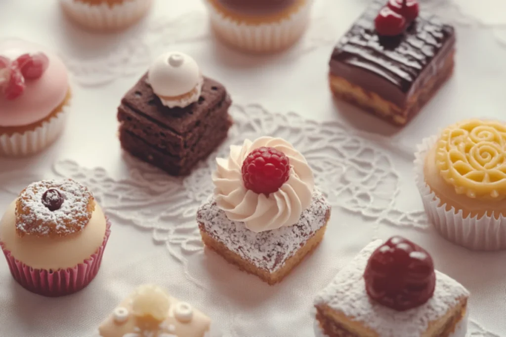 What are small mini cakes called?