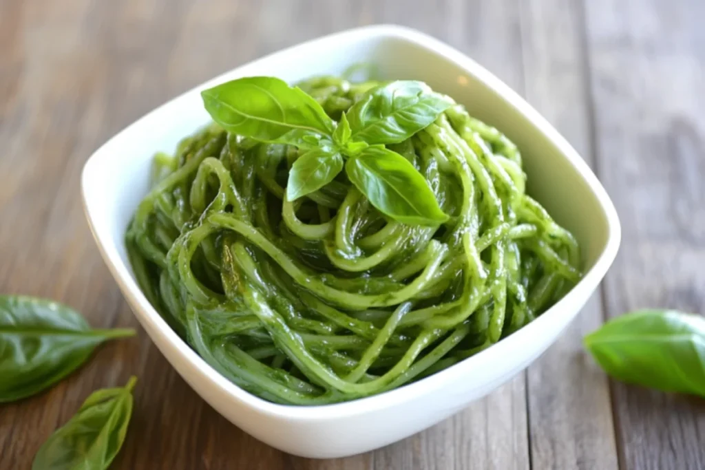 green spaghetti recipe