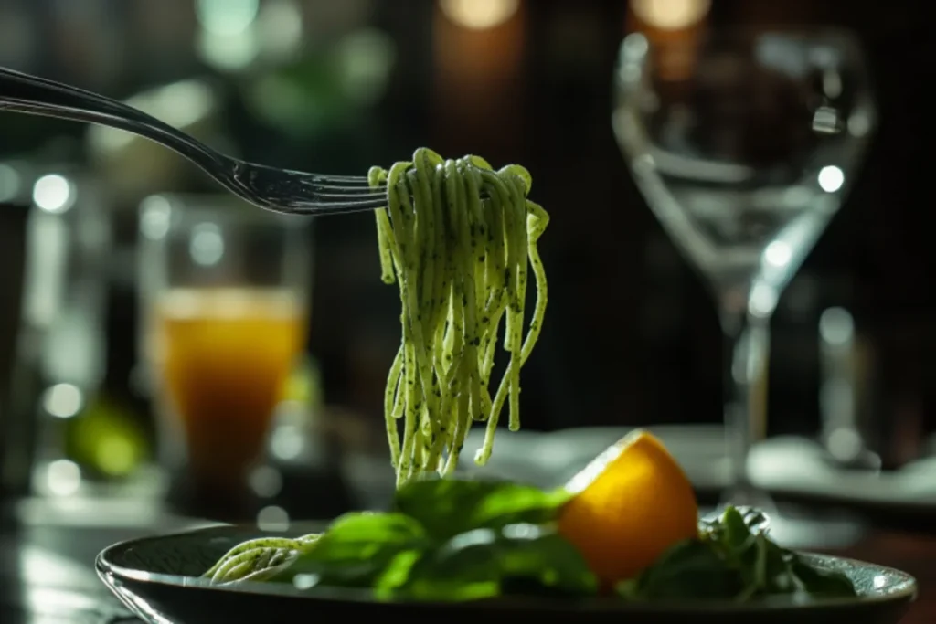 green spaghetti recipe
