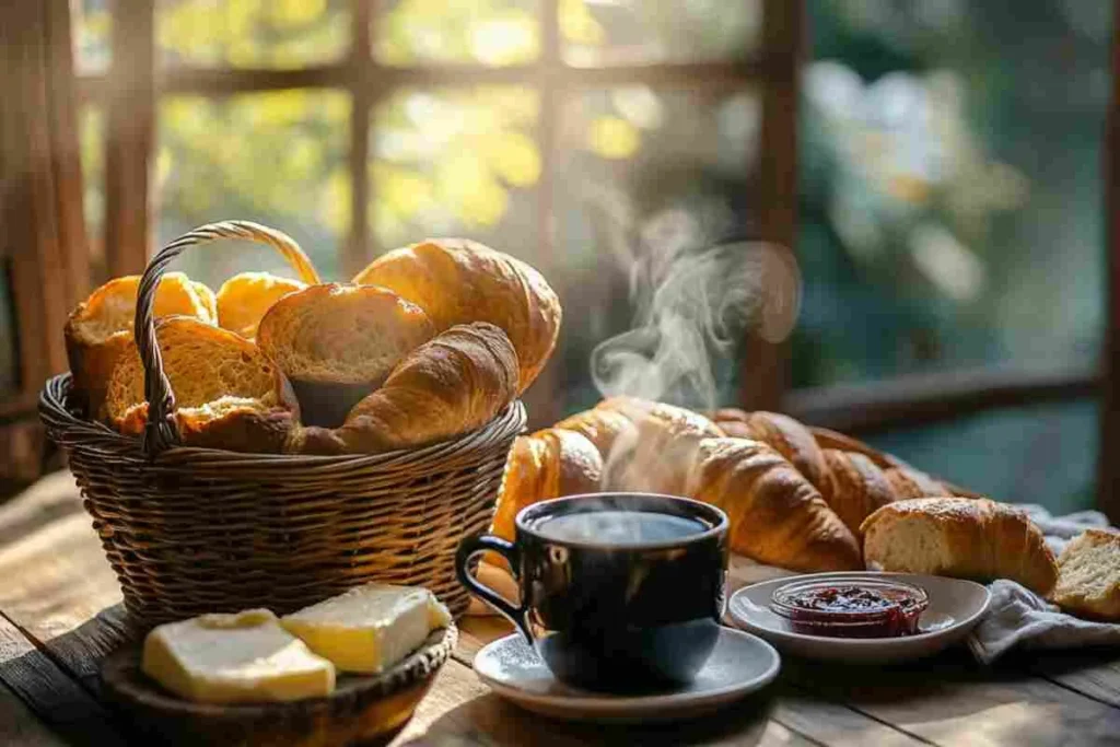 bread and coffee