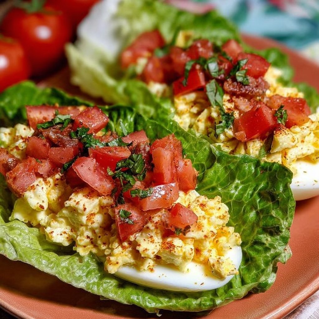 BLT Egg Salad Lettuce Wraps