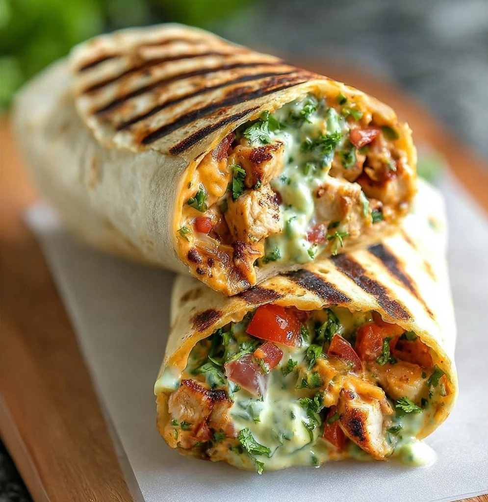 Chipotle Ranch Grilled Chicken Burrito
