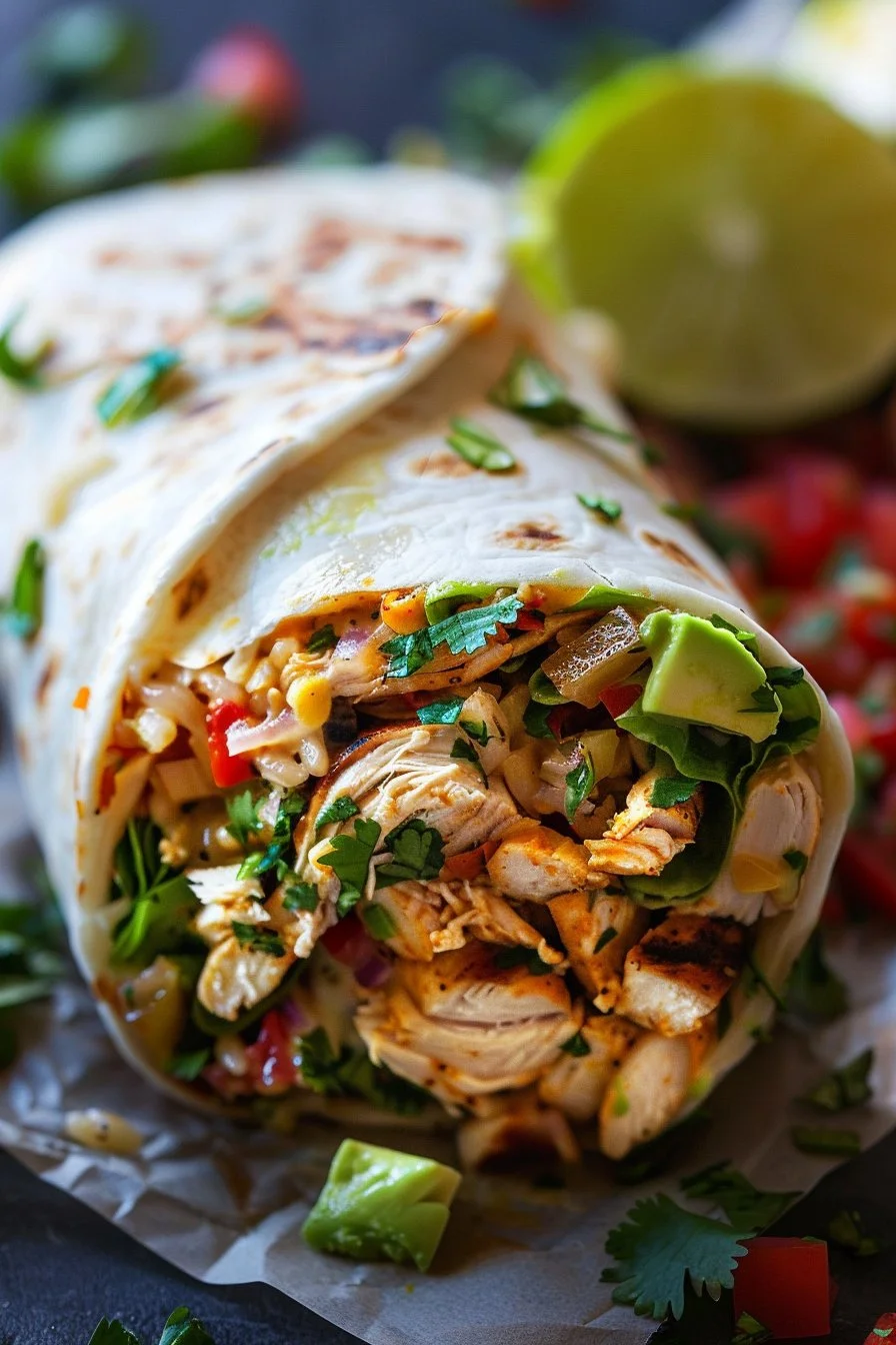 Chipotle Ranch Grilled Chicken Burrito