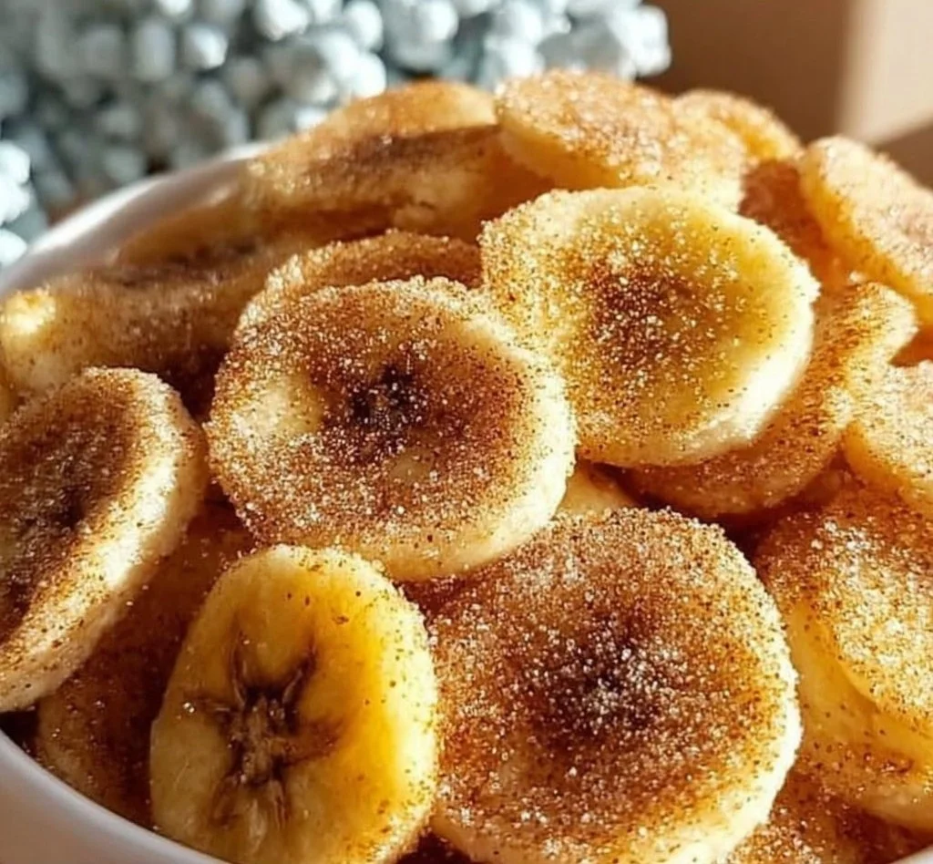 Cinnamon-Sugar Air Fryer Banana Chips