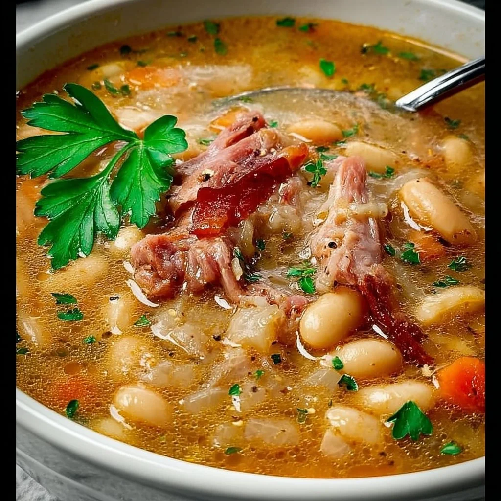 Crock Pot Ham Bone and Bean Soup
