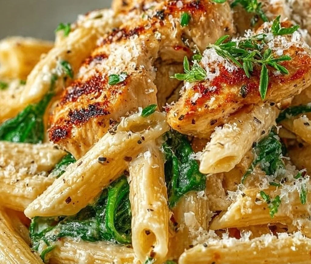 Healthy Garlic Parmesan Chicken Pasta