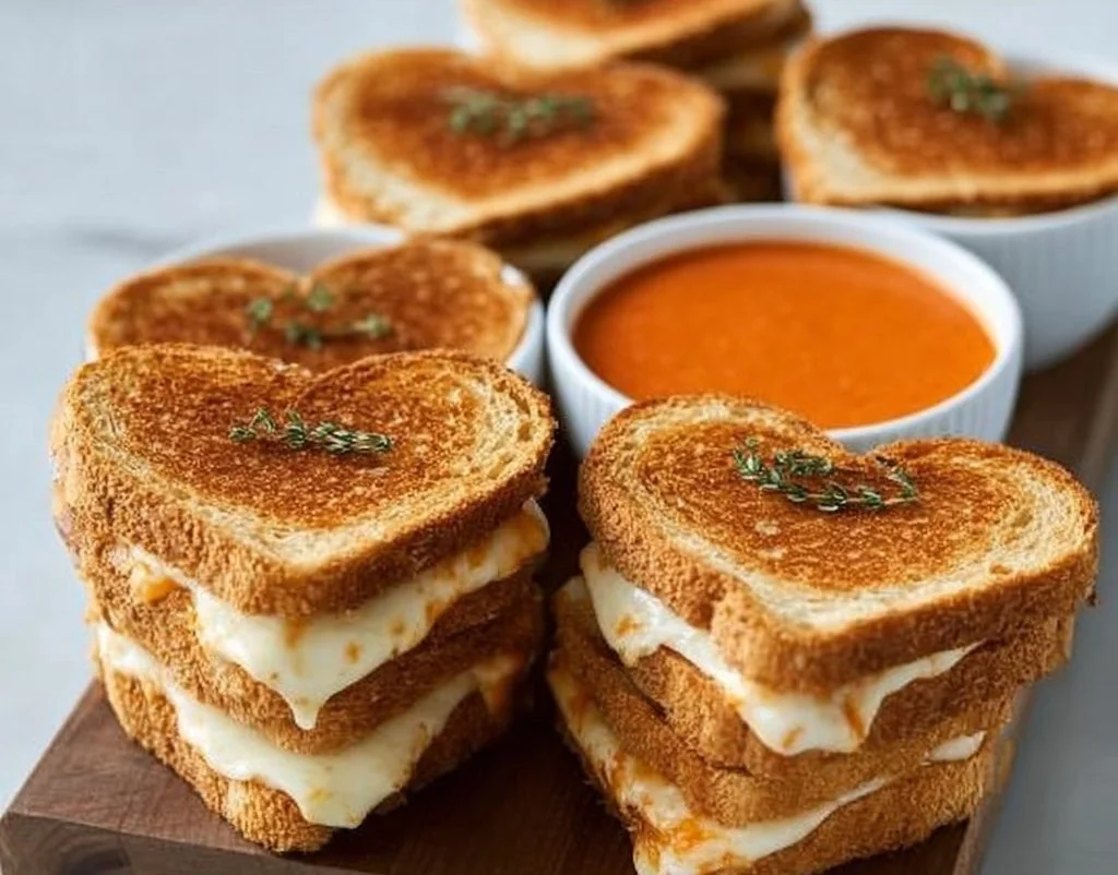 Heart-Shaped Grilled Cheese Dippers
