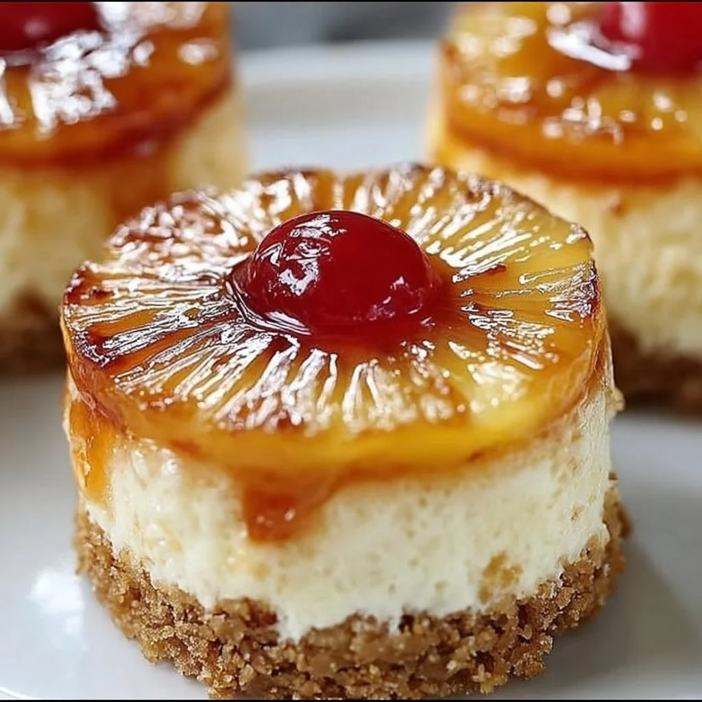 Mini Pineapple Upside-Down Cheesecakes