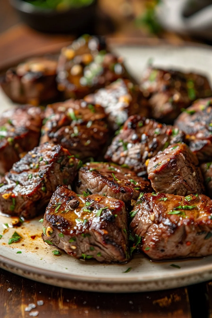 Garlic Butter Air Fryer Steak Bites