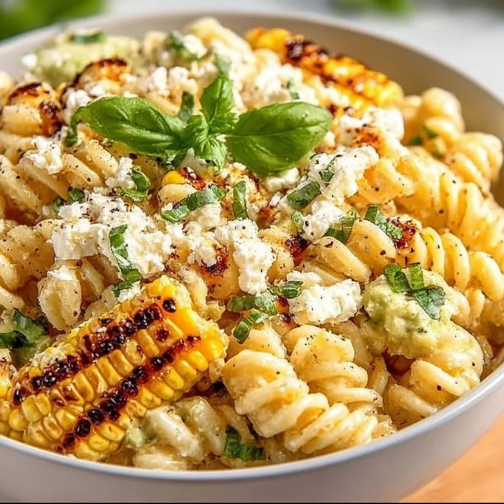 Juicy Street Corn Pasta Salad