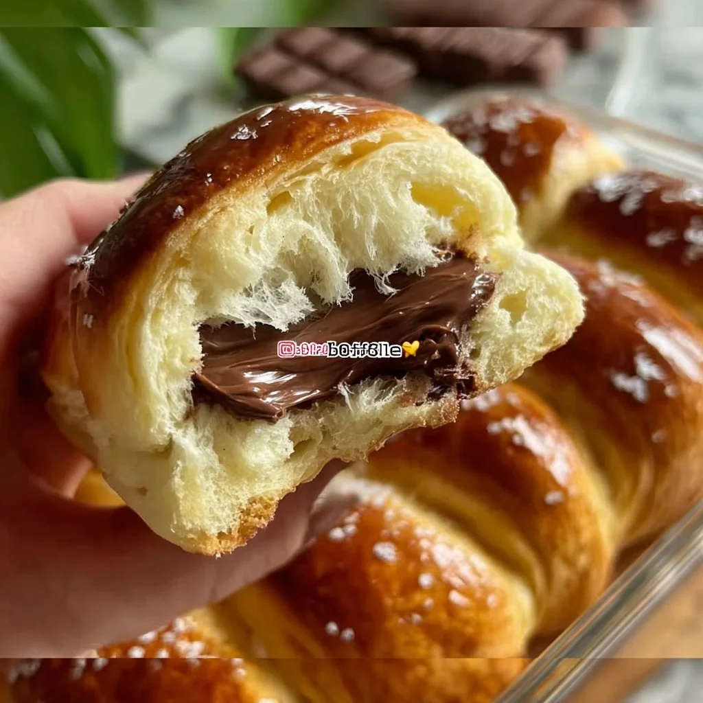 Soft and Fluffy Nutella Filled Brioche Bread