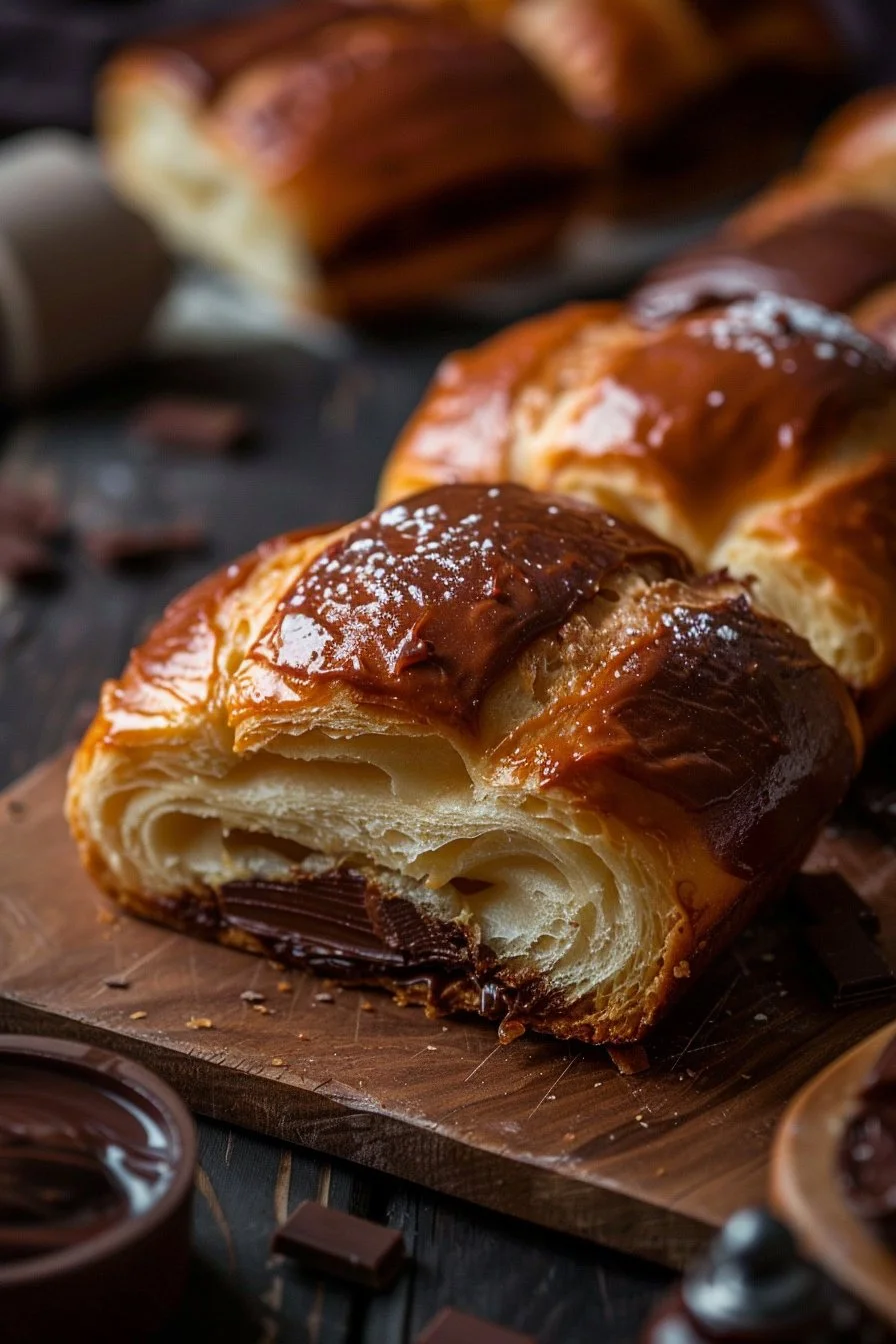 Soft and Fluffy Nutella Filled Brioche Bread