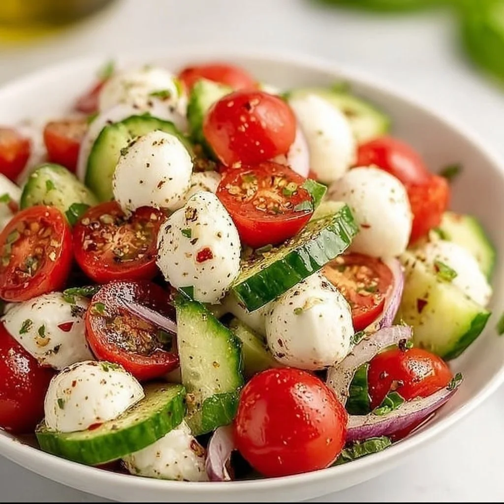 Cucumber Caprese Salad