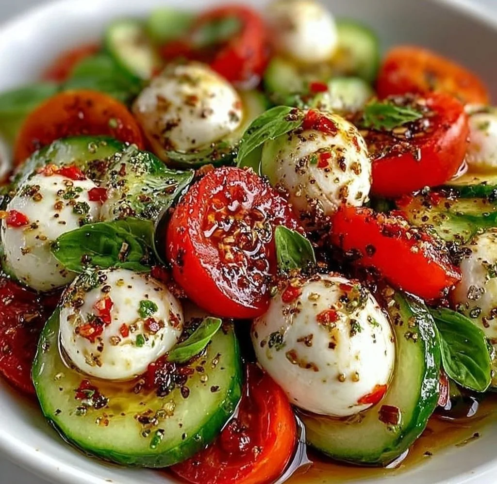 Cucumber Caprese Salad