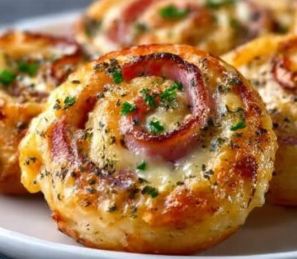 Easter Ham and Cheddar Pinwheels - Flavoritely