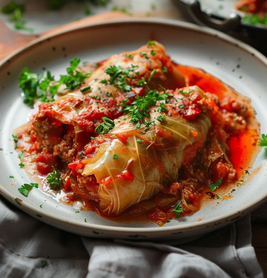 Delicious slow cooker unstuffed cabbage rolls with savory ingredients