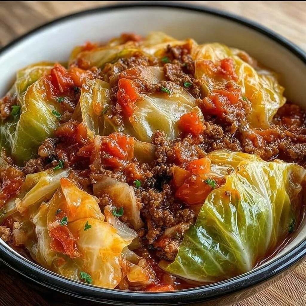 Slow Cooker Unstuffed Cabbage Rolls