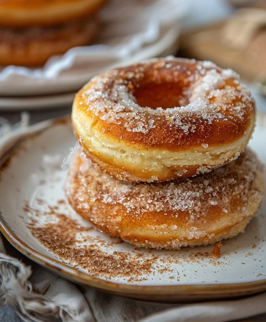 Loaf of cinnamon sugar donut bread on a wooden table with a slice cut