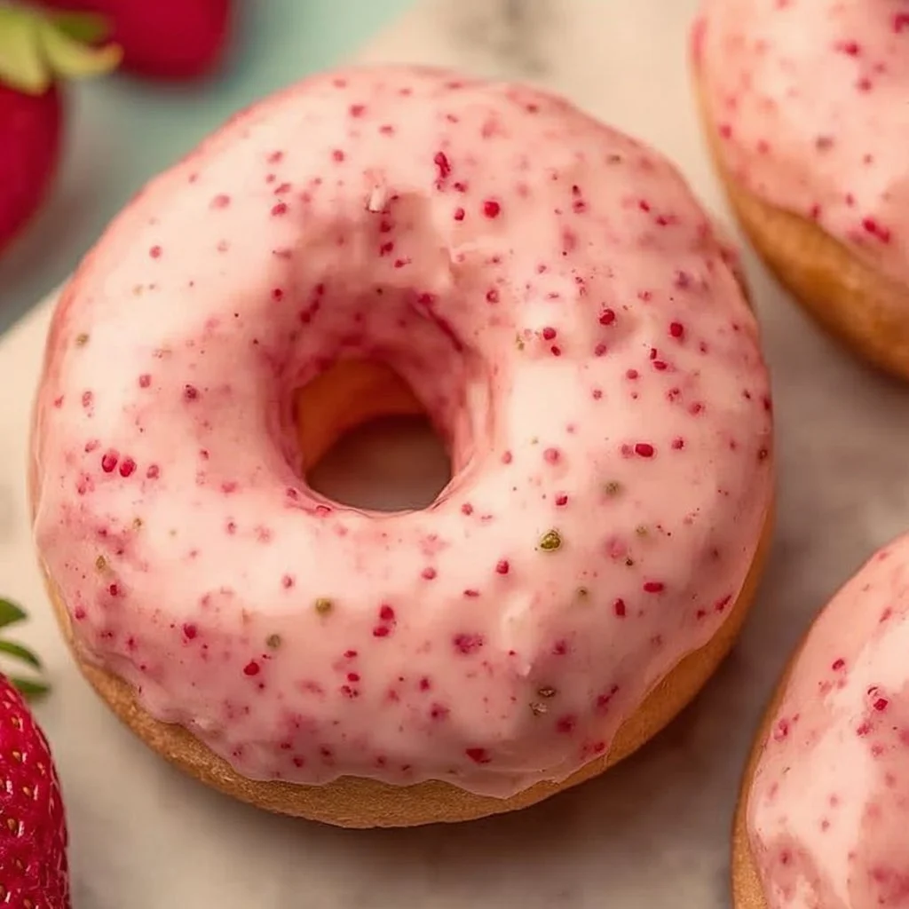 Strawberry Glazed Donuts